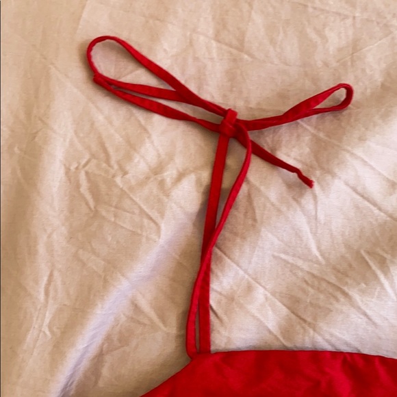 Brandy Melville Red Dena Tank with Ties - Picture 2 of 4